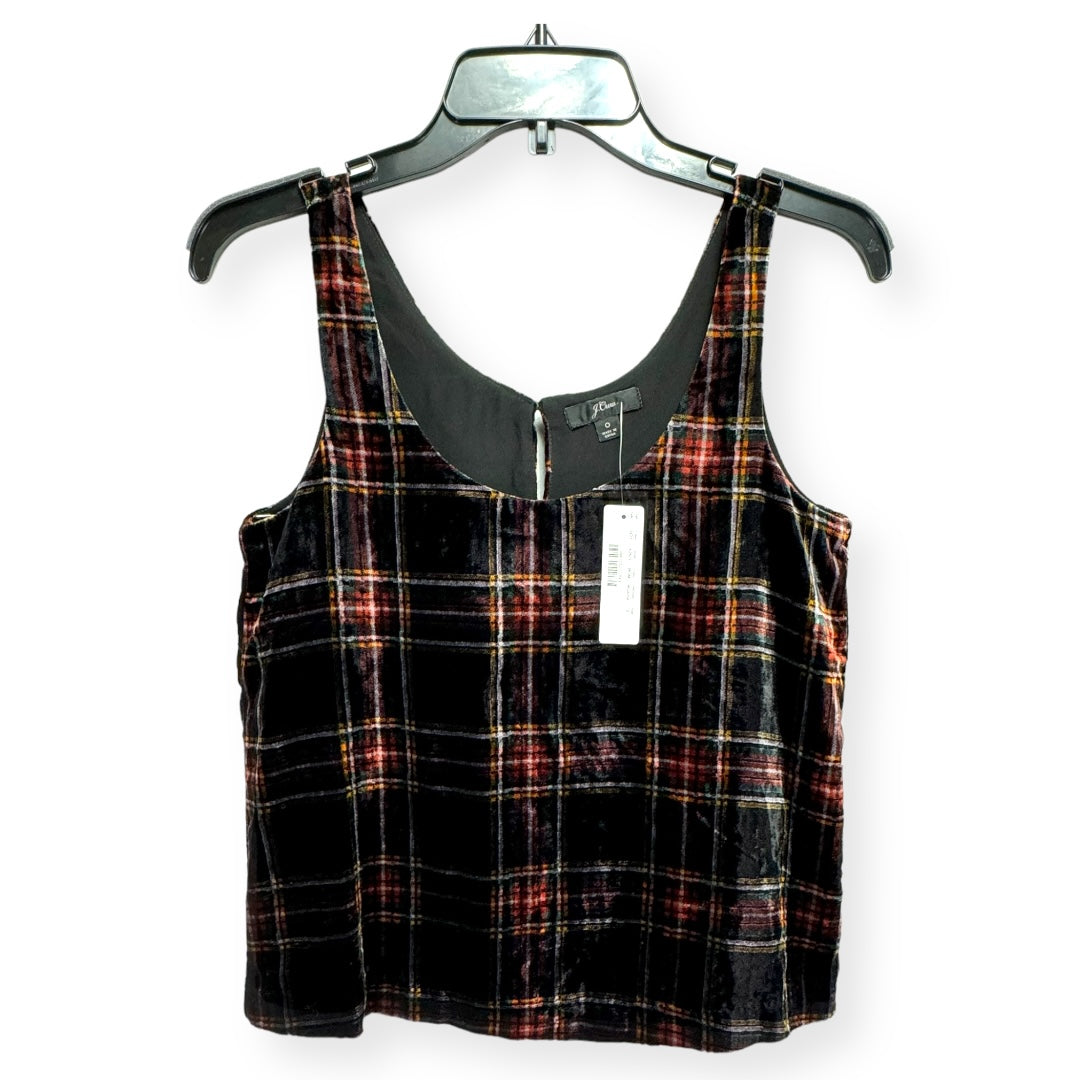 Plaid Pattern Top Sleeveless J. Crew, Size 0