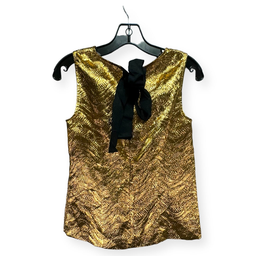 Gold Top Sleeveless J. Crew, Size Xxs