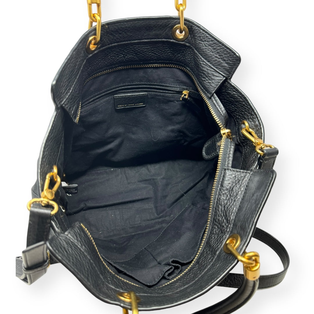 Pebbled Leather Satchel Handbag Designer Marc By Marc Jacobs, Size Large
