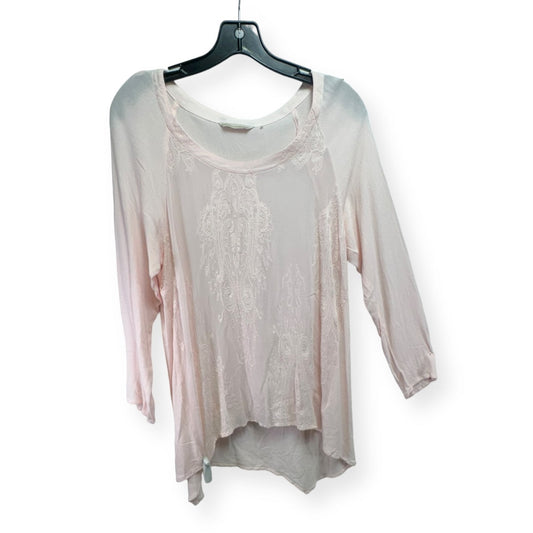 Pink Top Long Sleeve Soft Surroundings, Size M