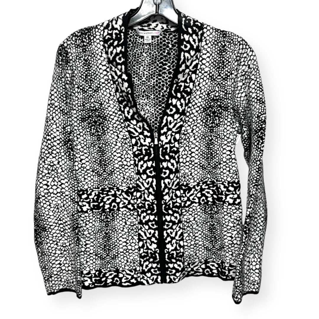 Cardigan Sweater By Isaac Mizrahi Live QVC In Mixed Animal Print  Size: XS