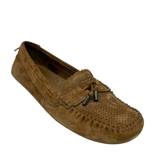 Roni Perforated Suede Moccasins By Ugg In Chestnut, Size: 9