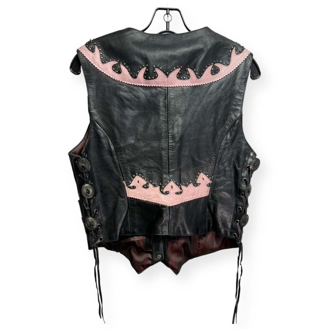 Motorcycle Max Leather Studded Vest By Jamin Leather Size: M