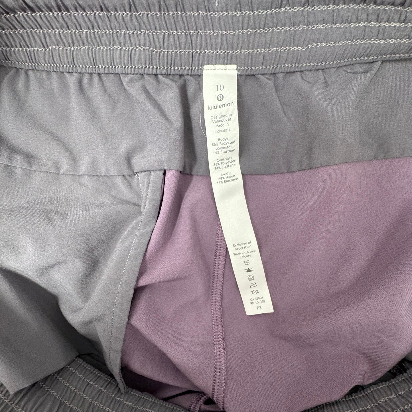Purple Shorts Lululemon, Size 10