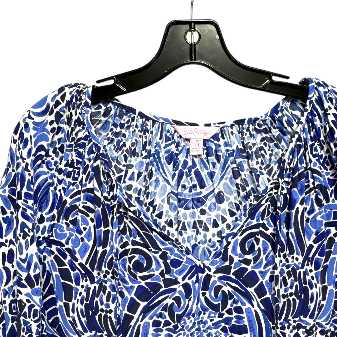 Willa Top Designer By Lilly Pulitzer In Taverna Tile All Over , Size: L