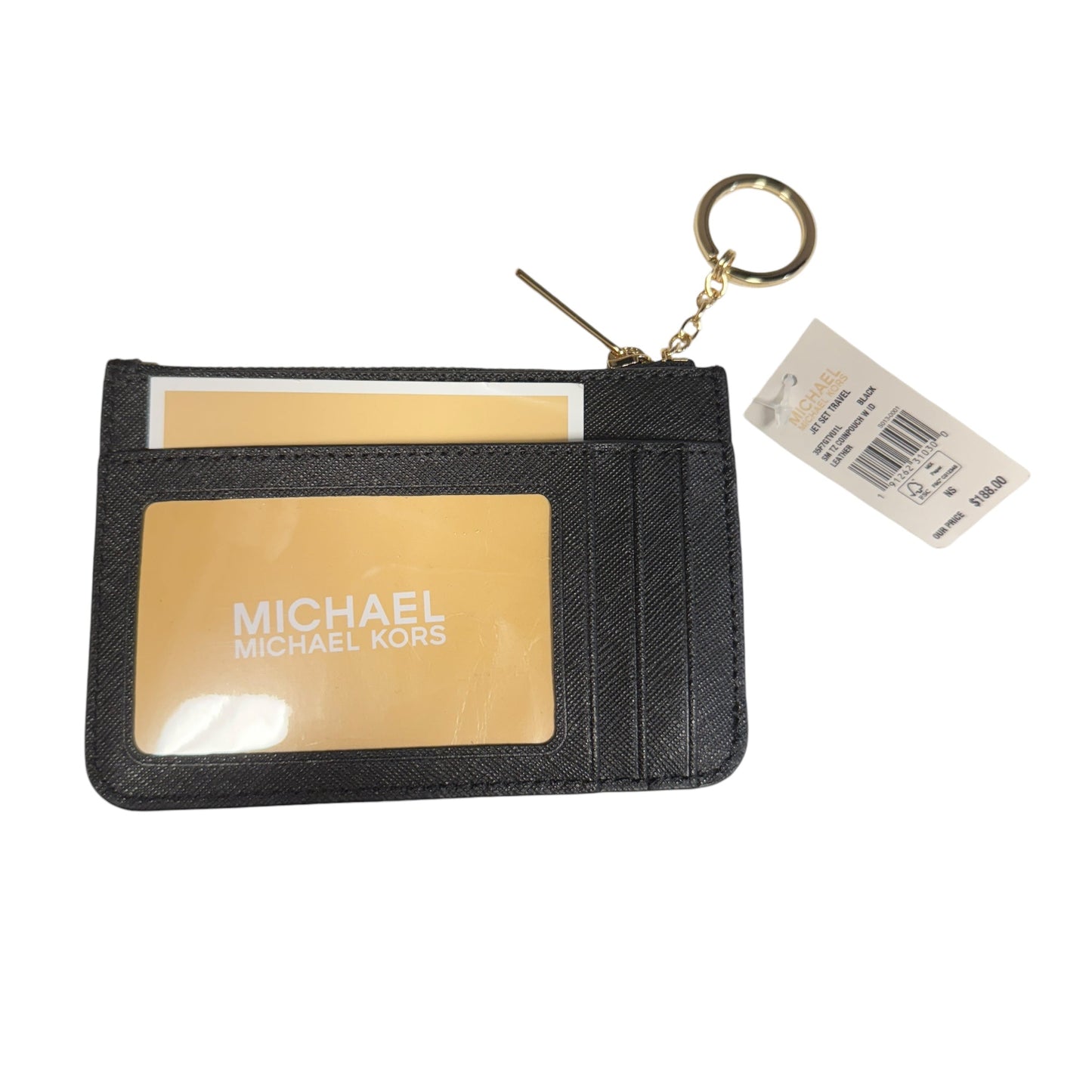 Jet Set Saffiano Coin Purse Card Wallet Designer By Michael By Michael Kors, Size: Small