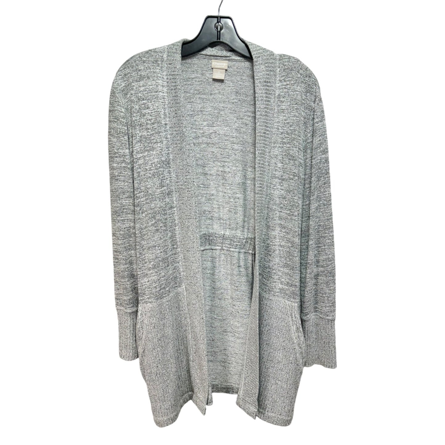 Sweater Cardigan By Chicos In Grey, Size: S