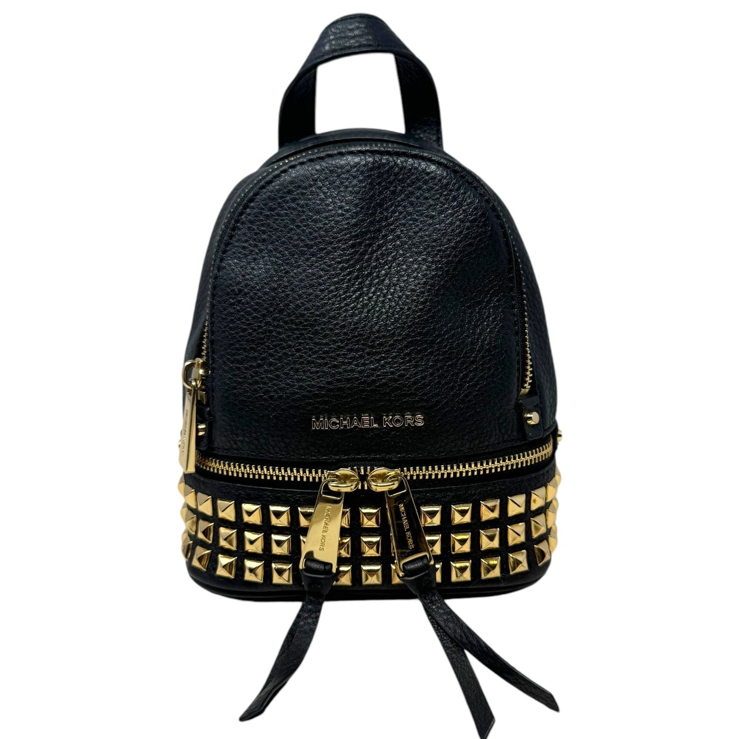 Rhea Mini Studded Leather Backpack Designer By Michael Kors, Size: Small