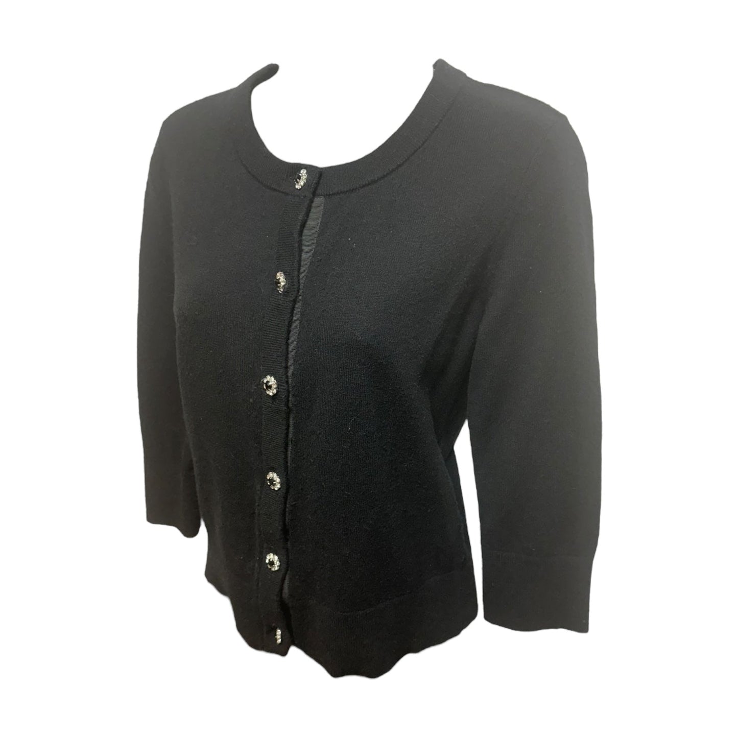 Sweater Cardigan Designer By Kate Spade In Black, Size: S