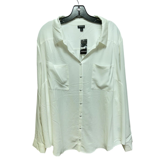 Top Long Sleeve By Torrid In White, Size: 3x