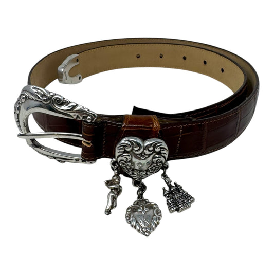 Heart Charm Belt Leather By Brighton, Size: Large