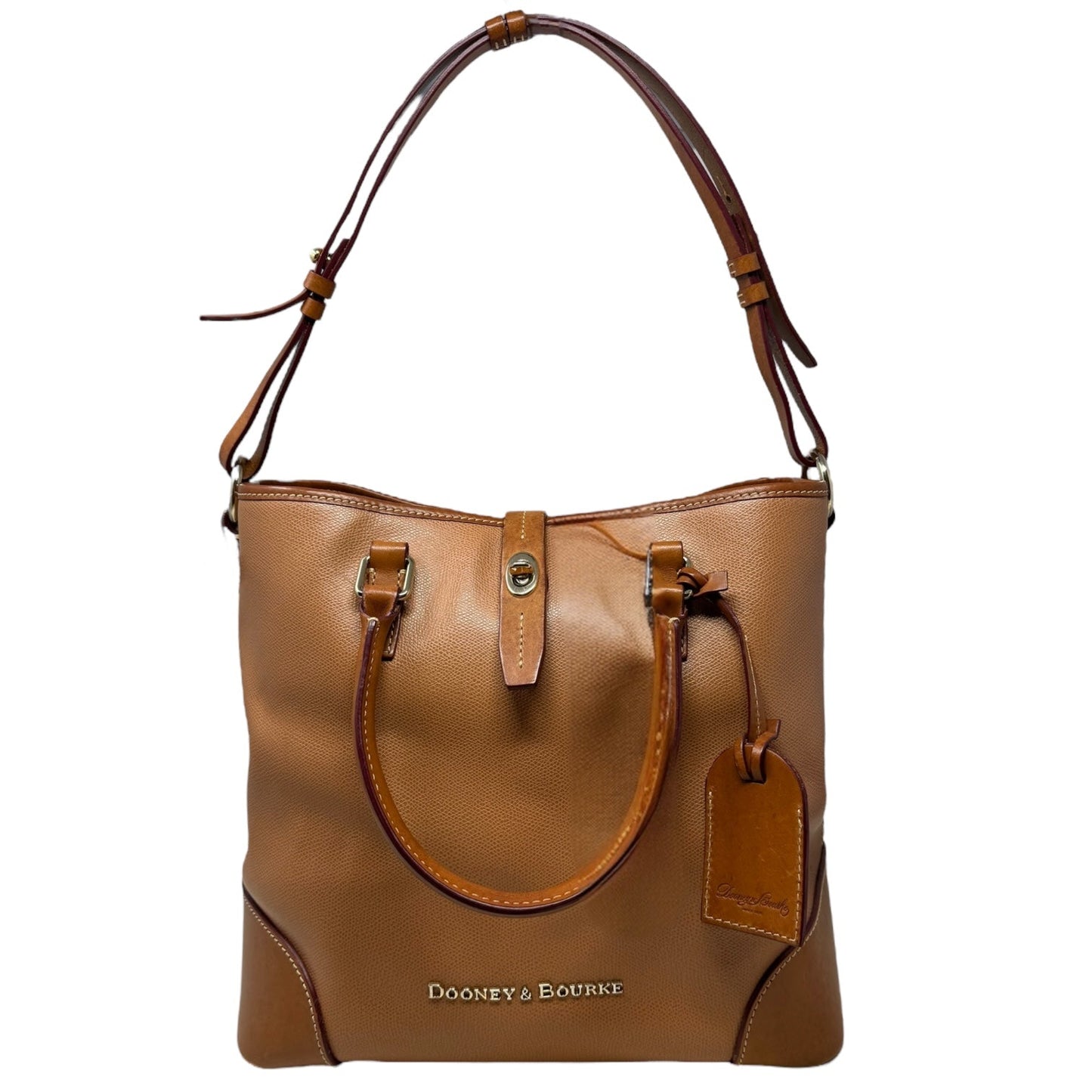 Shelby Shopper Shoulder Bag Designer By Dooney And Bourke In Caramel Praline, Size: Large