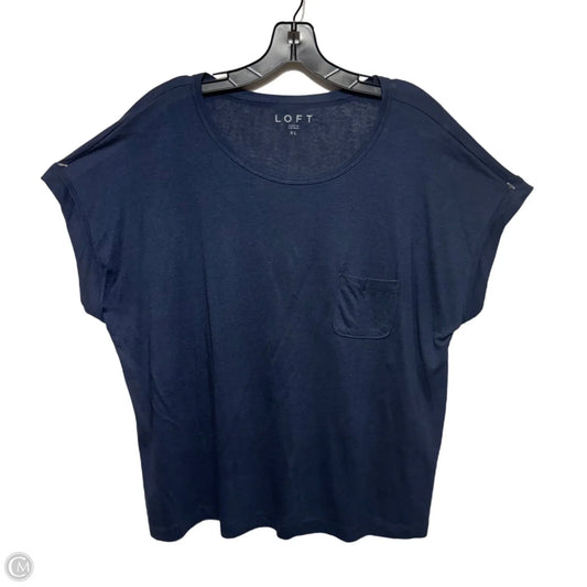 Linen Blend Top Sleeveless By Loft In Navy, Size: Xl