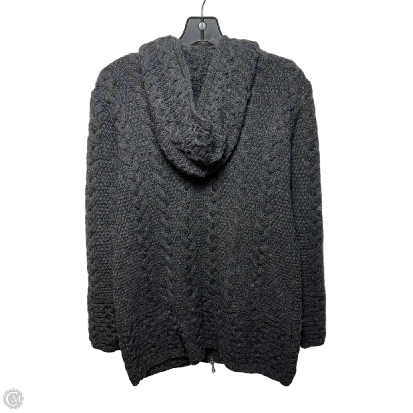 Merino Wool Sweater By Irish Crafts In Grey, Size: M