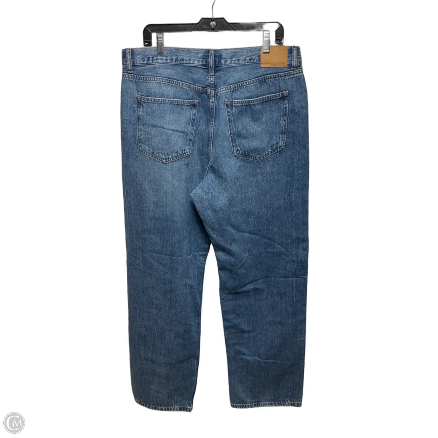 High Rise Baggy Non Stretch Jeans By Aeropostale In Blue Denim, Size: 14