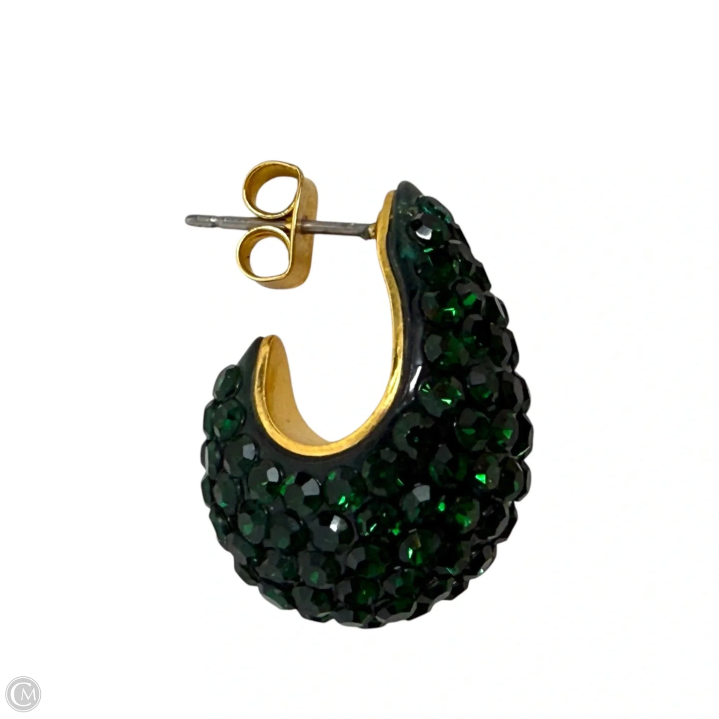 Green Crystal Pave Dome Drop Earrings By J. Crew
