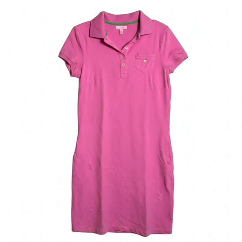 Vintage Polo Dress Designer By Lilly Pulitzer In Pink, Size: S