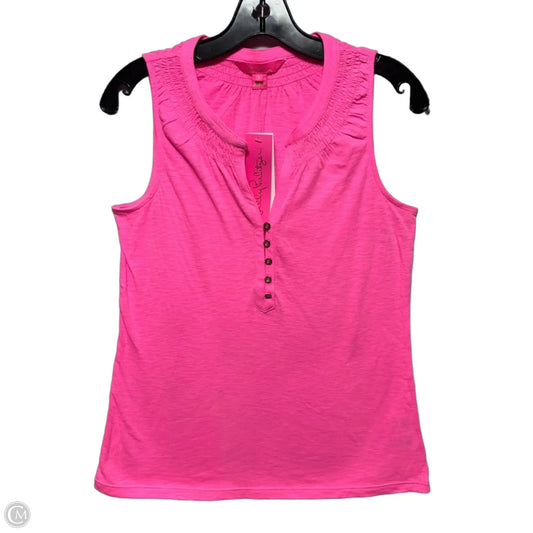 Essie Top Sleeveless Designer By Lilly Pulitzer In Pink, Size: S