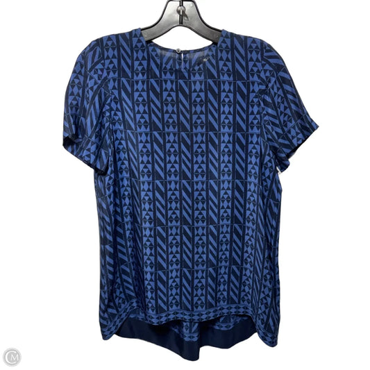Silk Top Short Sleeve By Madewell In Blue, Size: S