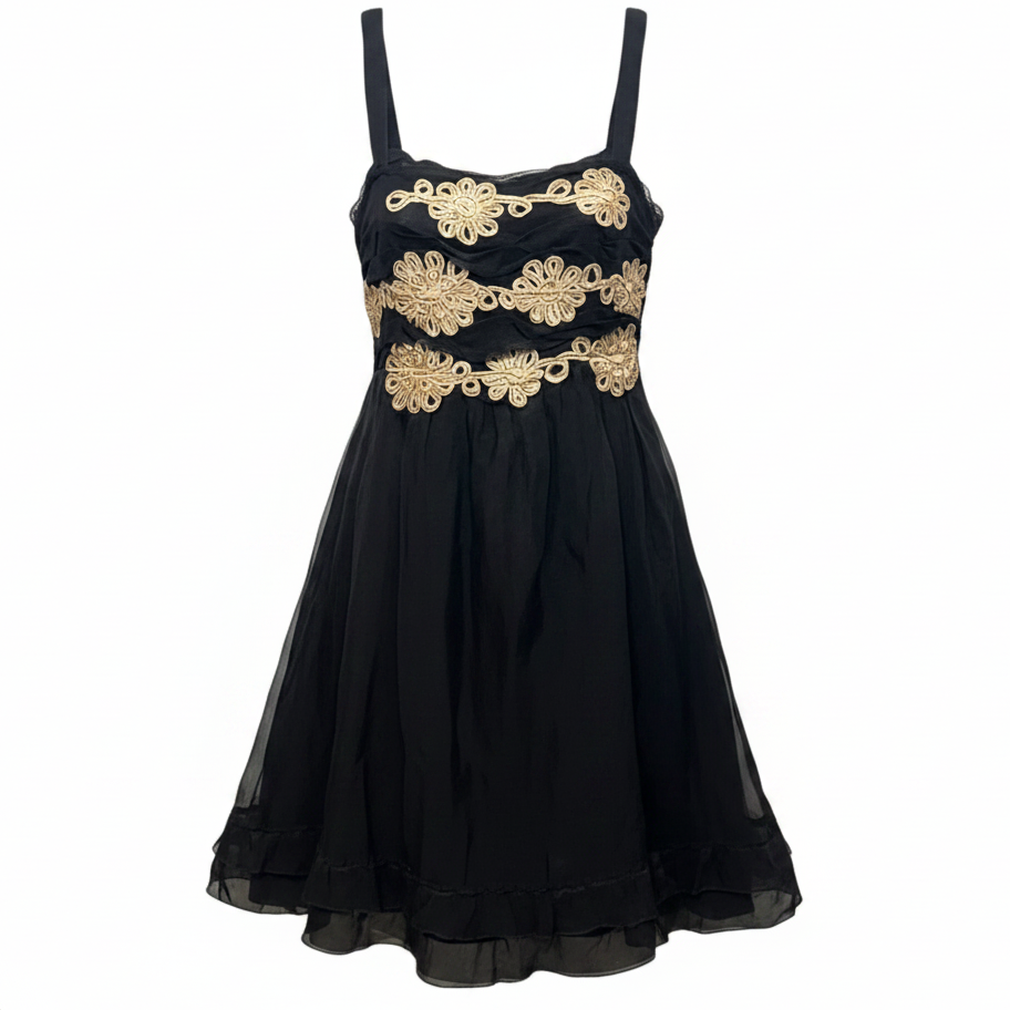 Black Dahlia Silk Dress By Zehavale By Anthropologie In Black, Size: 2