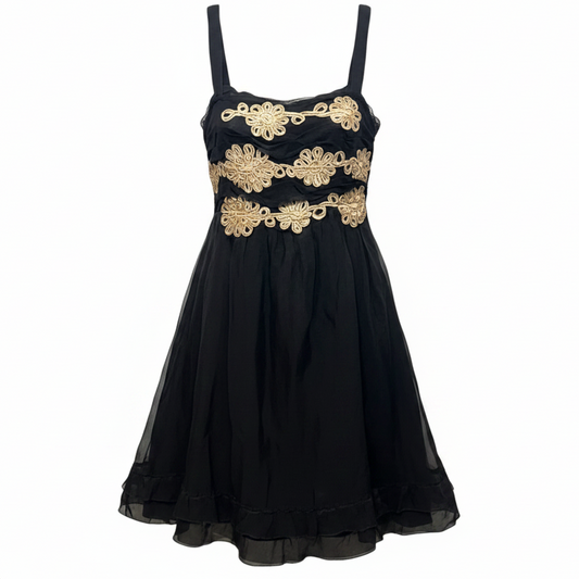 Black Dahlia Silk Dress By Zehavale By Anthropologie In Black, Size: 2
