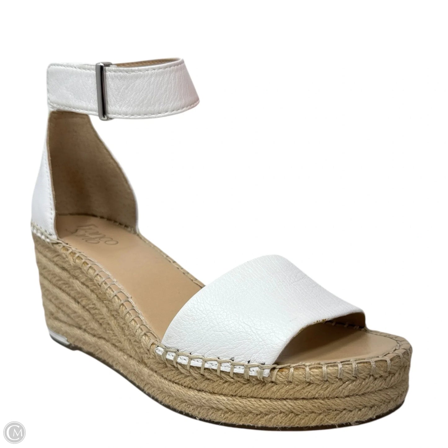 Clemens Espadrille Wedge Sandals By Franco Sarto In White, Size: 8