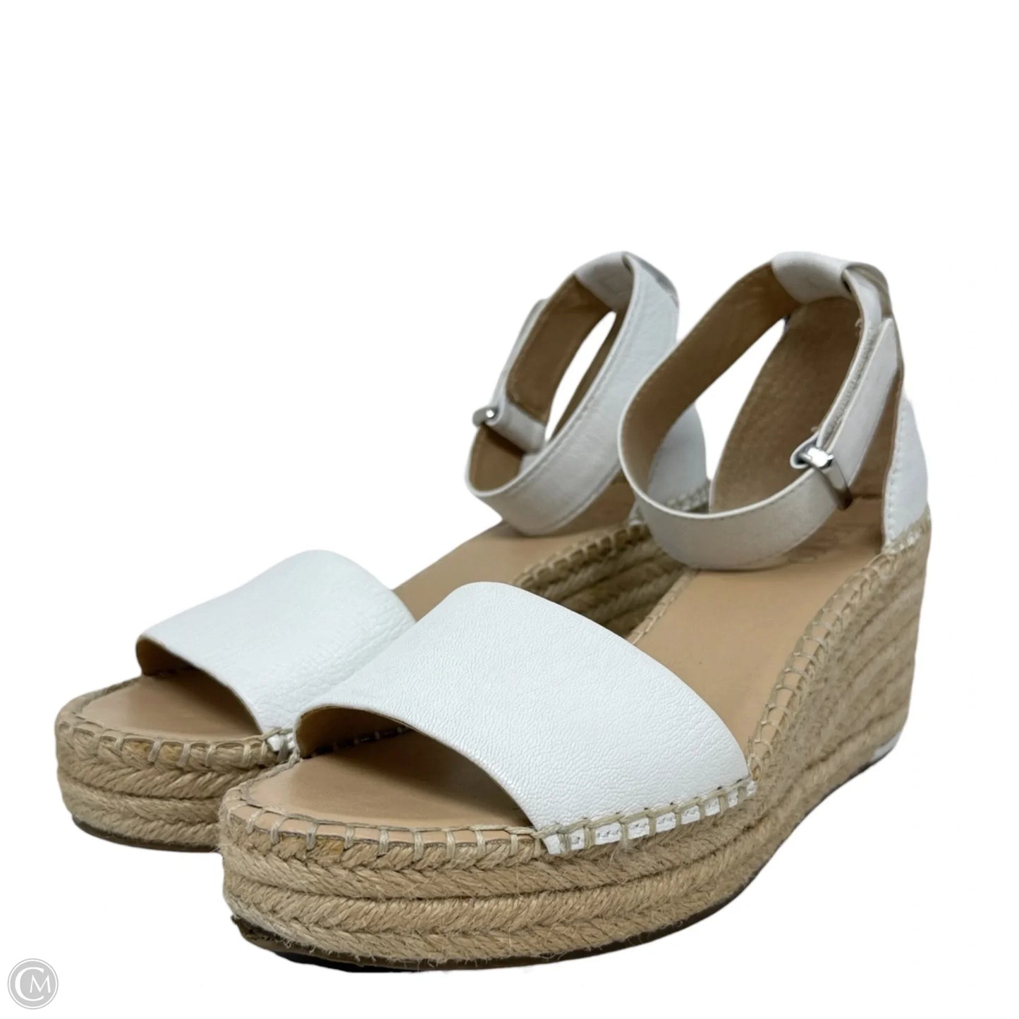 Clemens Espadrille Wedge Sandals By Franco Sarto In White, Size: 8