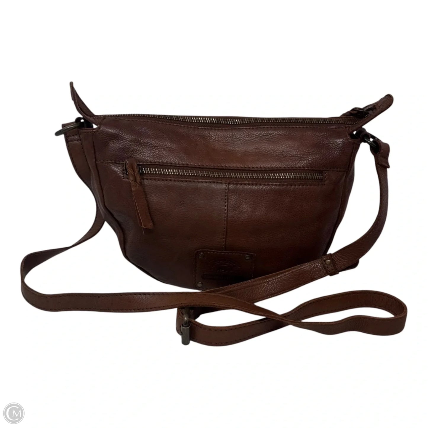 Studded Leather Crossbody Handbag By Ashwood, Size: Medium