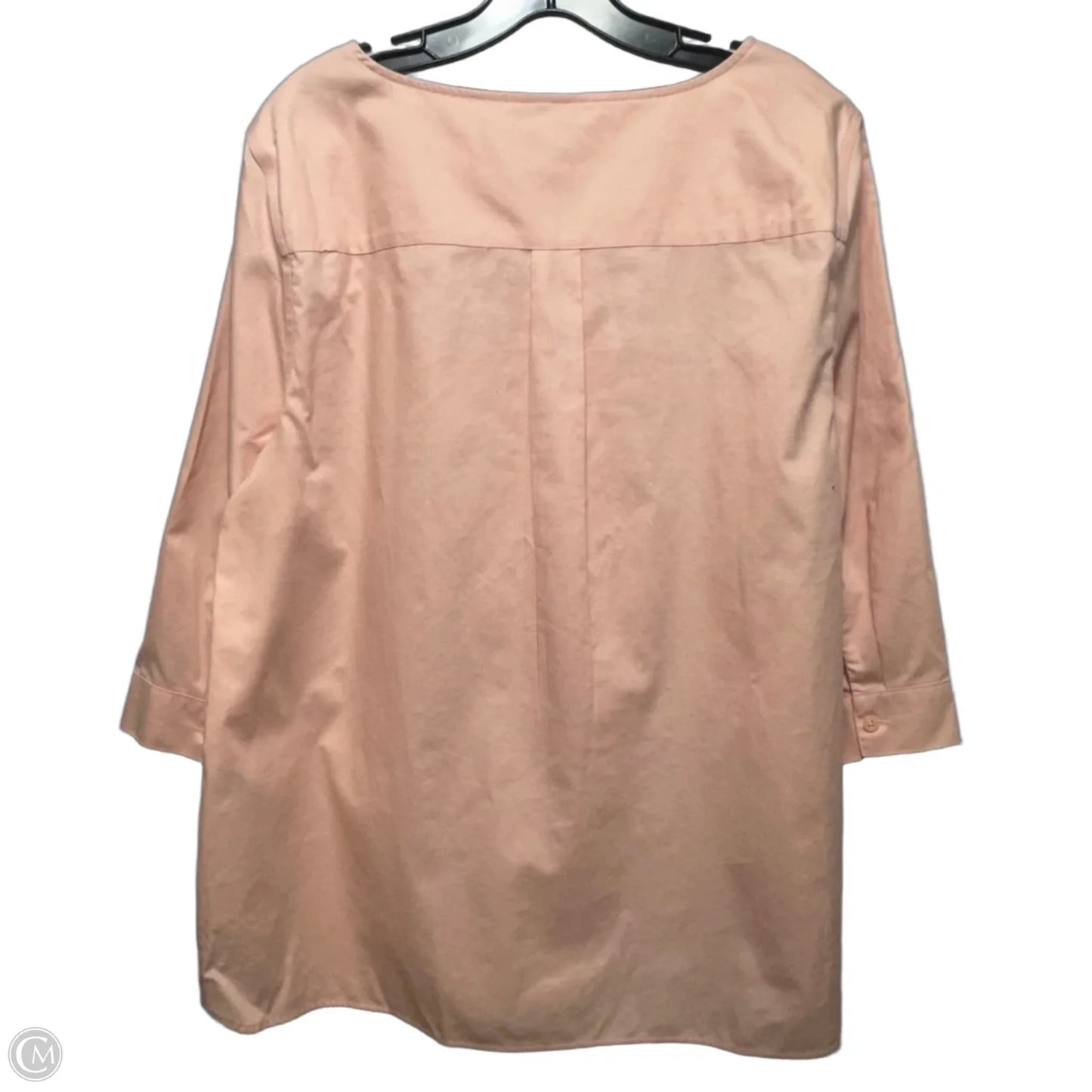 Top 3/4 Sleeve By Chicos In Peach, Size: 16