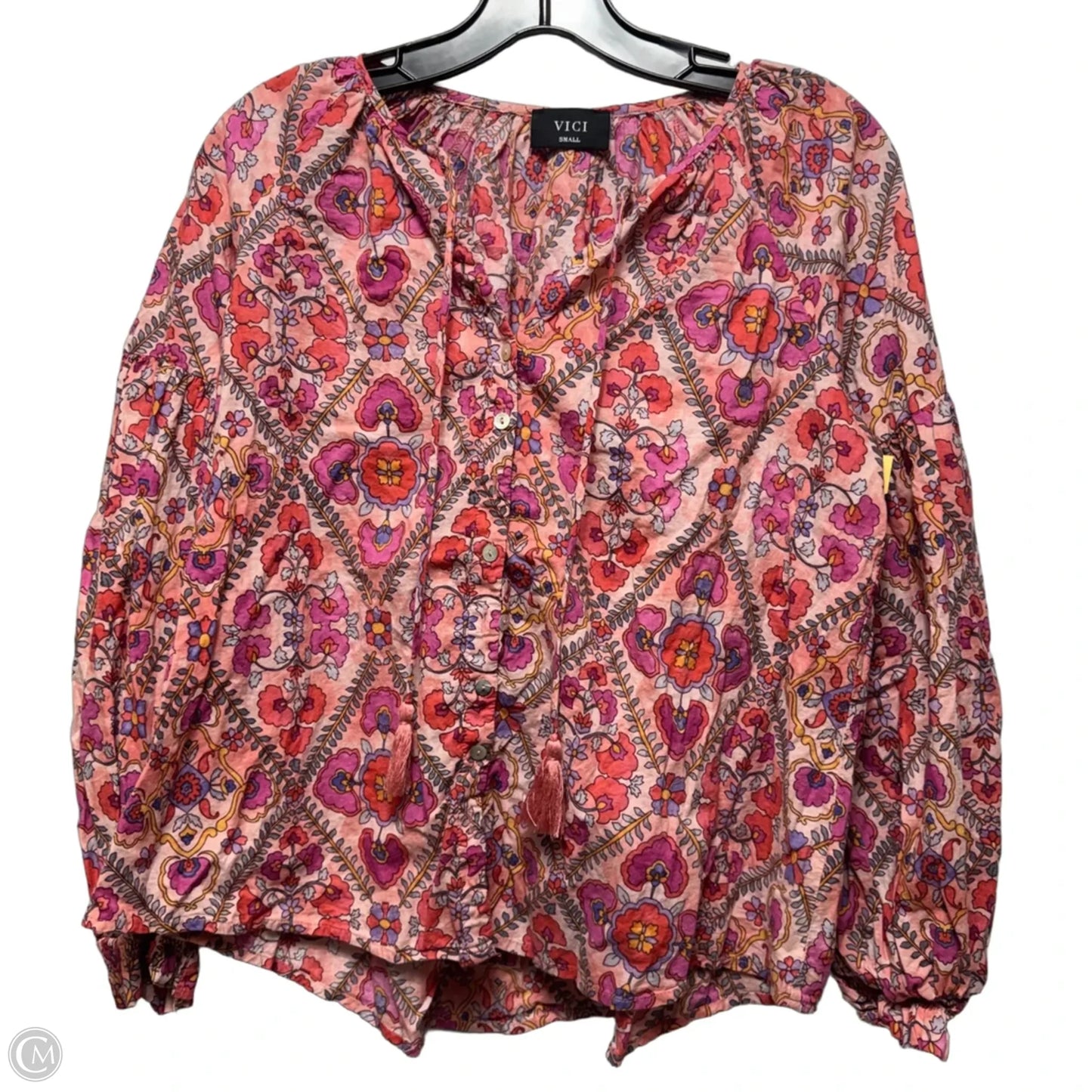 Top Long Sleeve By Vici In Floral Print, Size: S