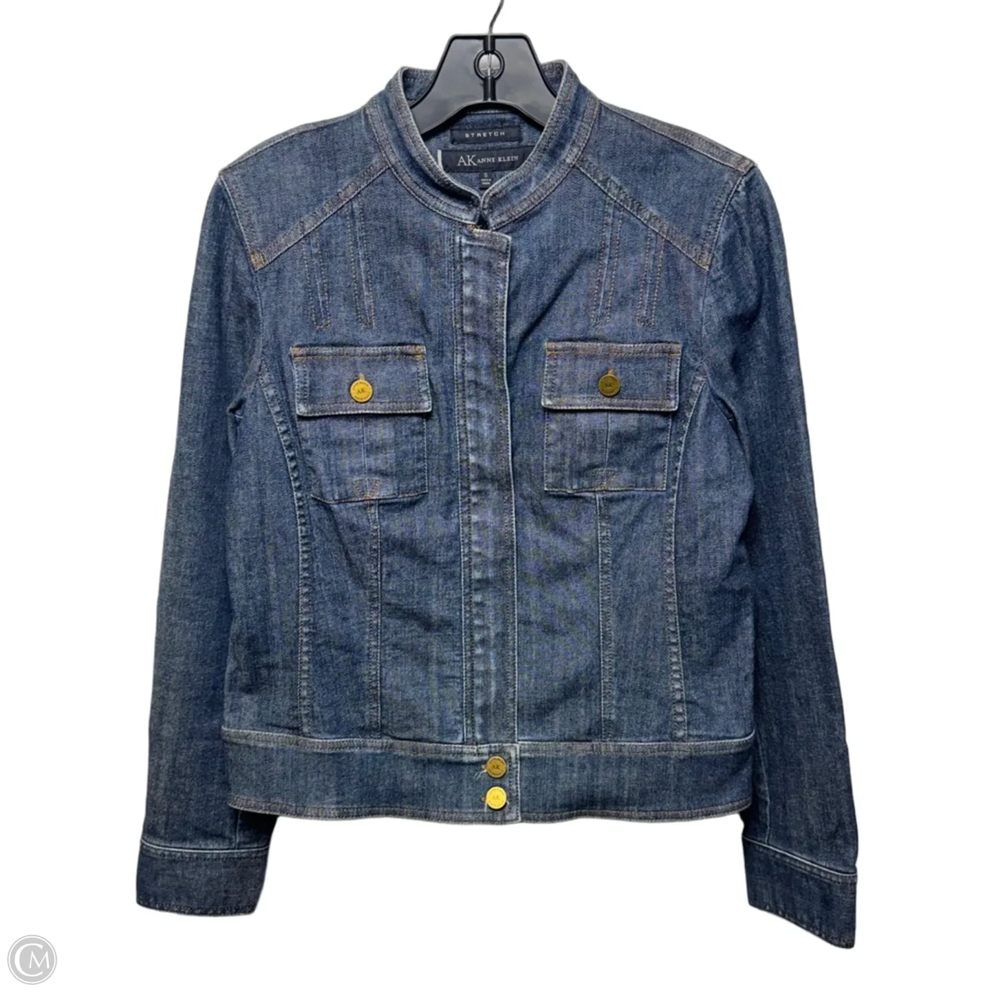 Jacket Denim By Anne Klein In Blue, Size: S