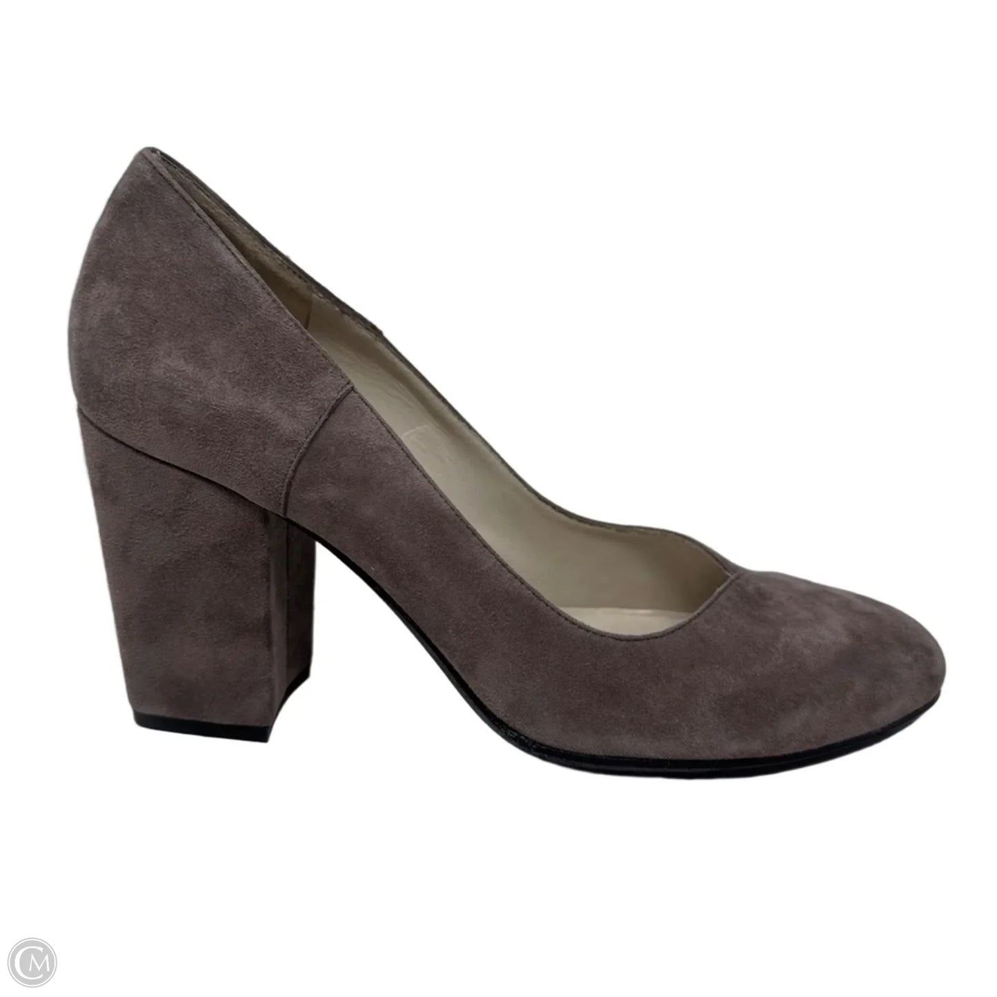 Suede Shoes Heels Block By Robert Clergerie In Taupe, Size: 9
