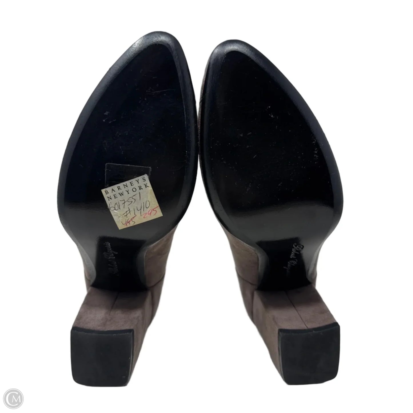 Suede Shoes Heels Block By Robert Clergerie In Taupe, Size: 9