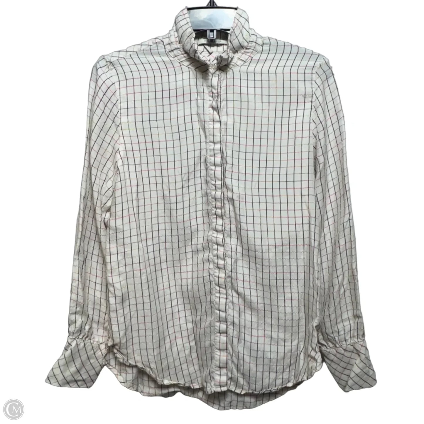 Top Long Sleeve By Scotch & Soda In Checkered Pattern, Size: M