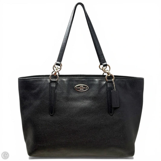 Ellis Leather Tote Designer By Coach, Size: Large