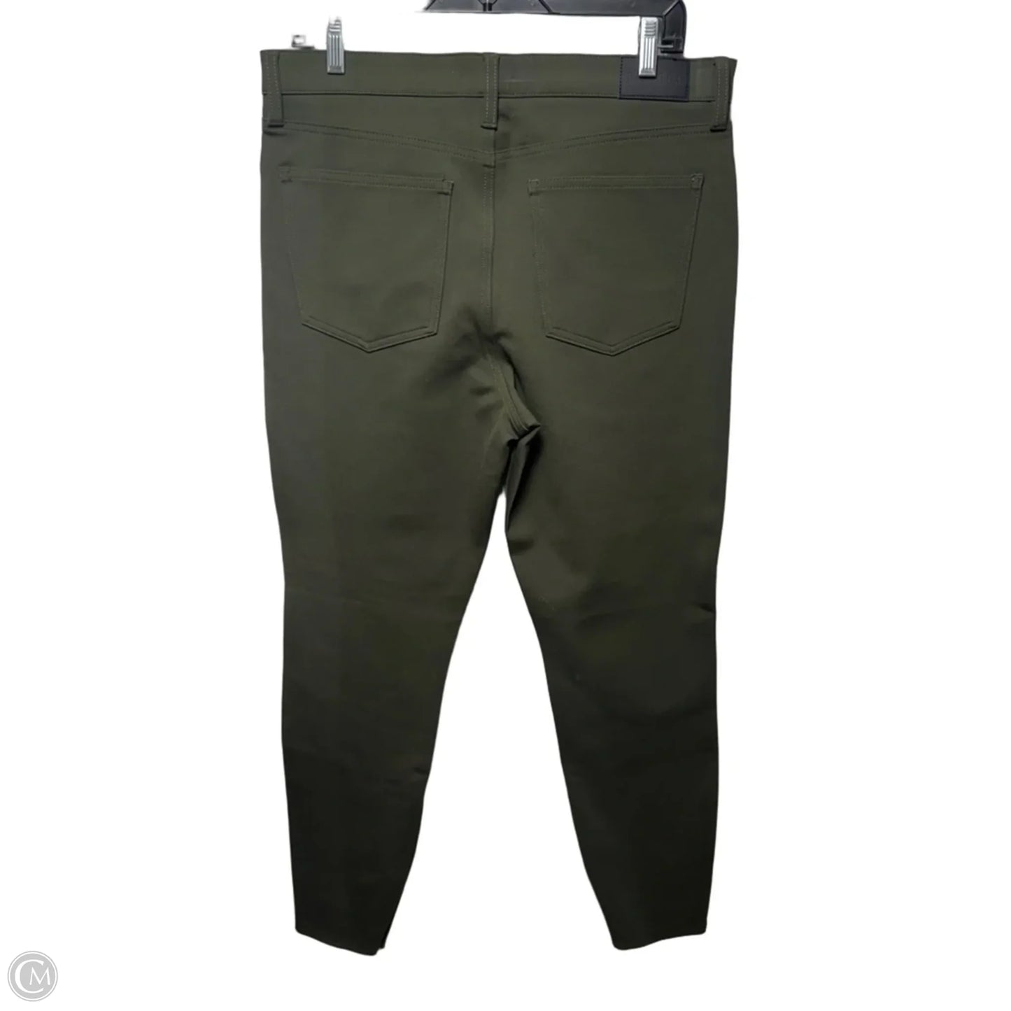 Kendall High Rise Skinny Scuba with Zipper By Pistola In Forest, Size: 14/32