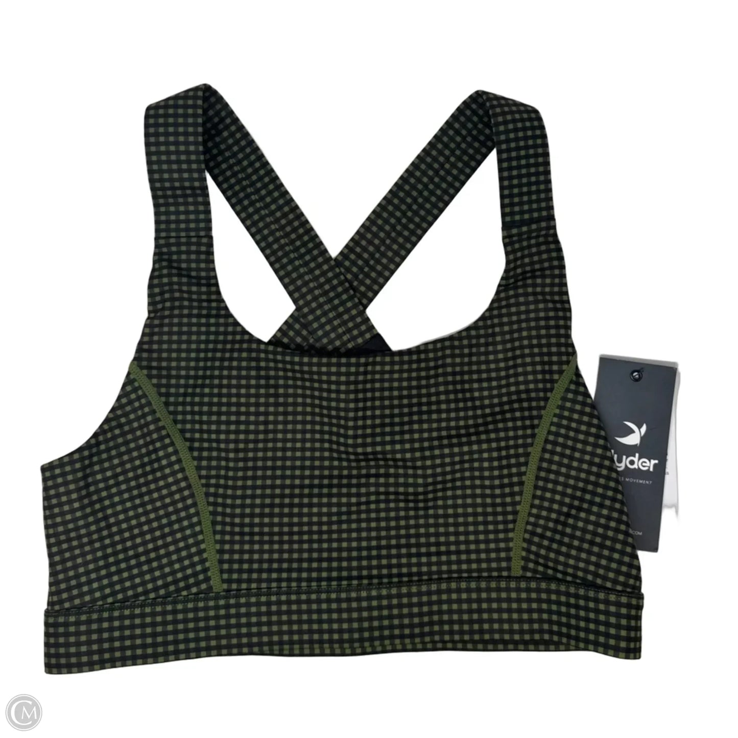 Athletic Bra By Glyder In Black & Green, Size: Xl