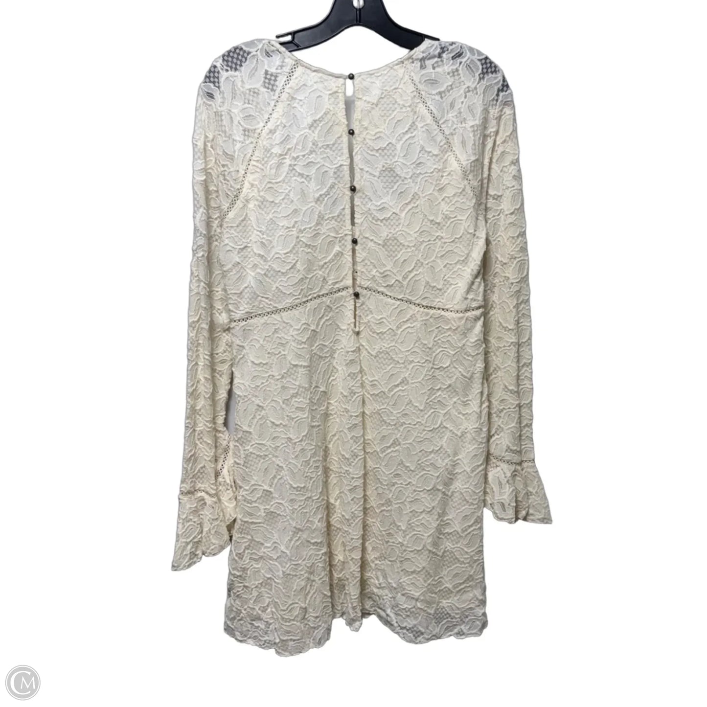 Lace Tunic 3/4 Sleeve By Free People In Cream, Size: L