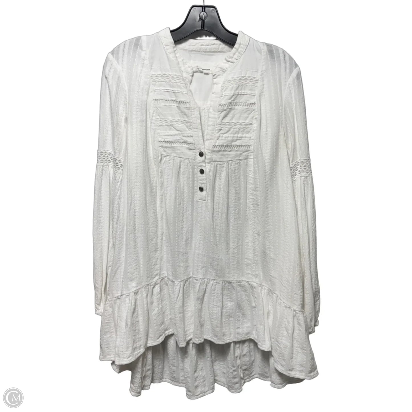 Tunic Long Sleeve By Anthropologie In White, Size: S