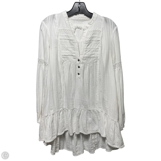 Tunic Long Sleeve By Anthropologie In White, Size: S
