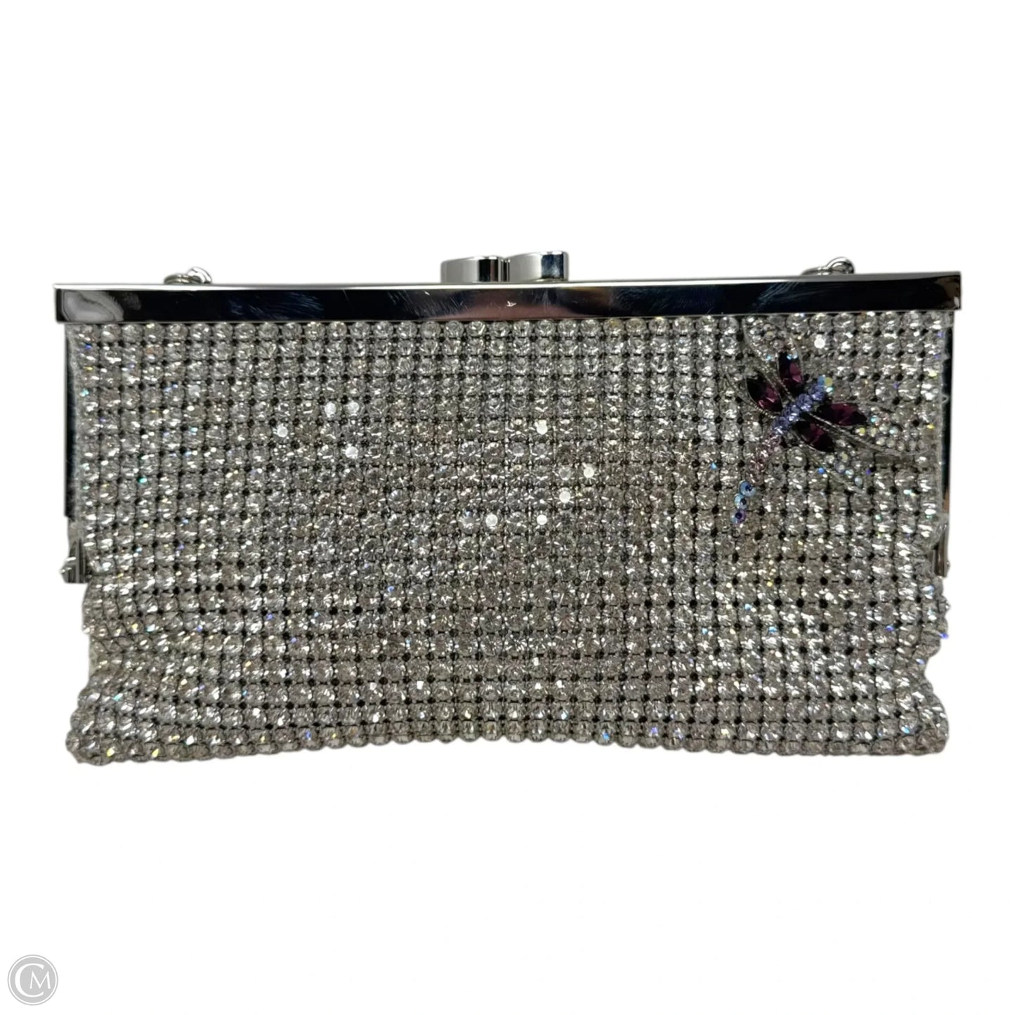Vintage Swarovski Crystal Embellished Dragonfly Clutch By Isabella Adams, Size: Small