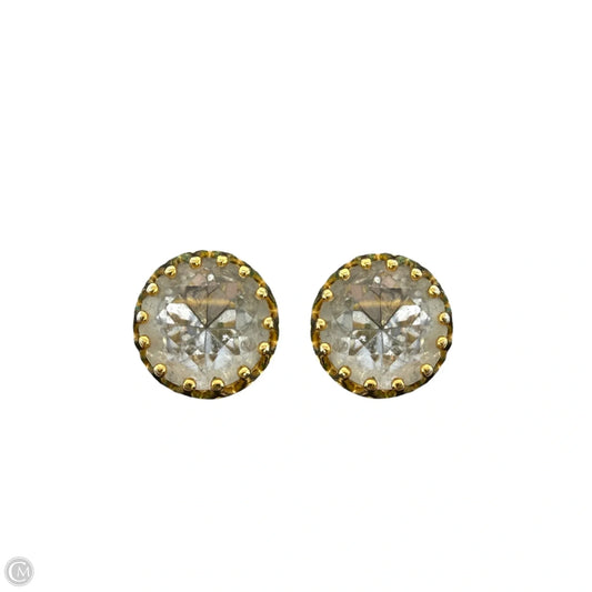 Round Gold Tone & Clear Stud Earrings By Stella And Dot
