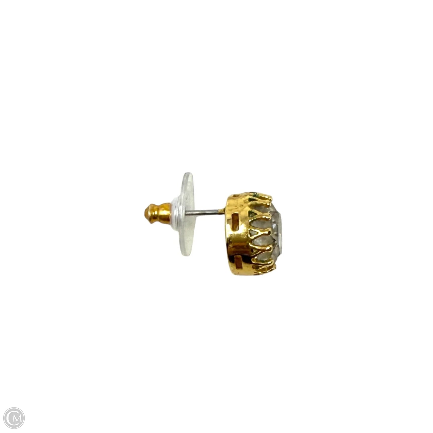 Round Gold Tone & Clear Stud Earrings By Stella And Dot