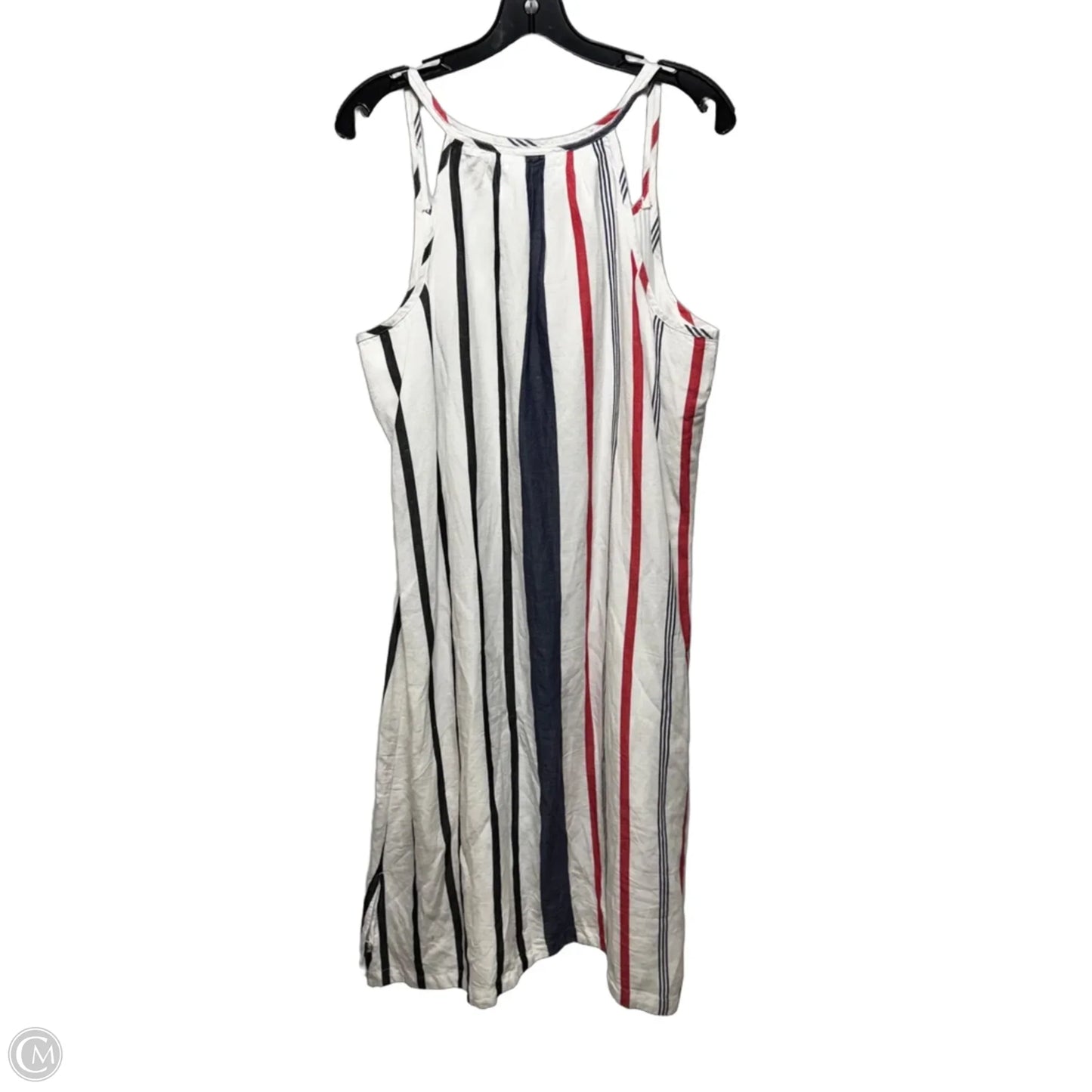 Linen Blend Dress Casual Maxi By Tommy Bahama In Striped Pattern, Size: Xl
