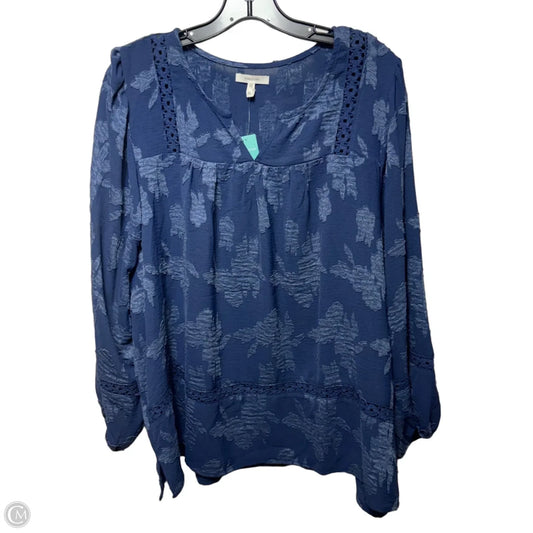Top Long Sleeve By Maurices In Blue, Size: Xl