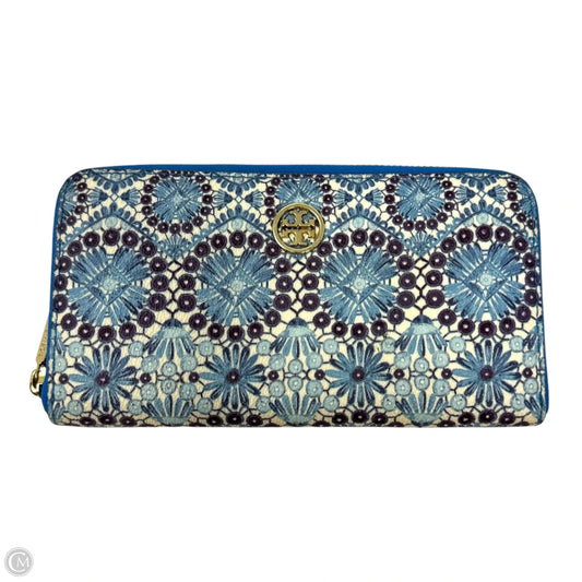 Long Zip Around Wallet Designer By Tory Burch, Size: Large