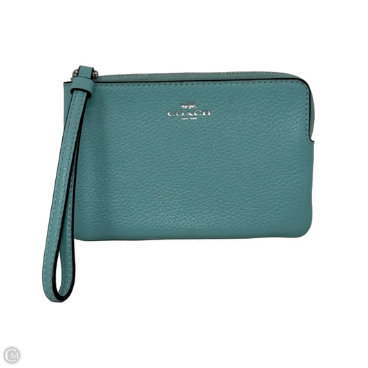 Corner Zip Wristlet Designer By Coach, Size: Small