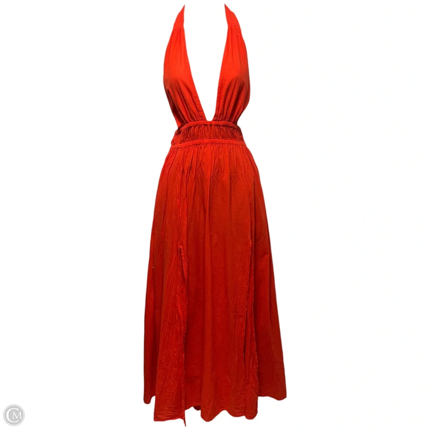 Cotton Halter Dress Casual Maxi By J. Crew In Orange, Size: Xs