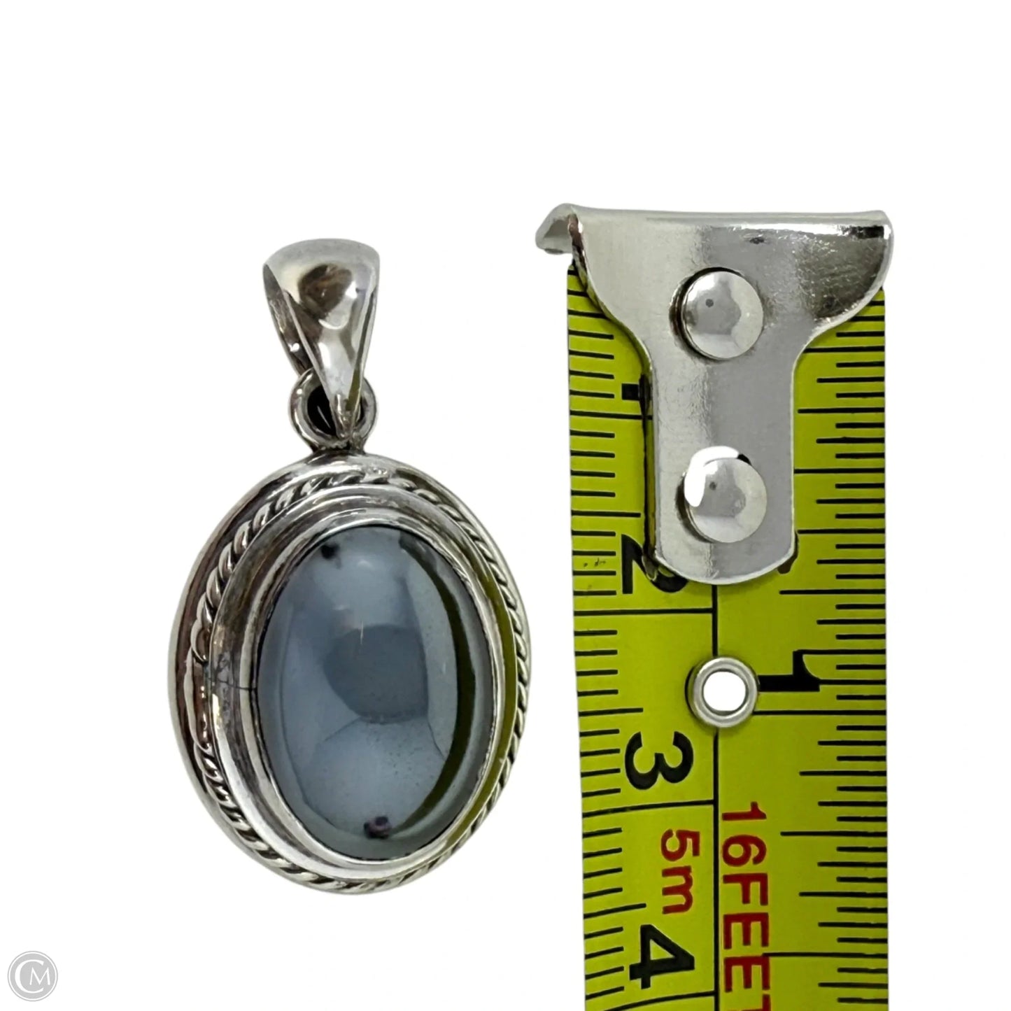 Sterling Silver & Hematite Pendant