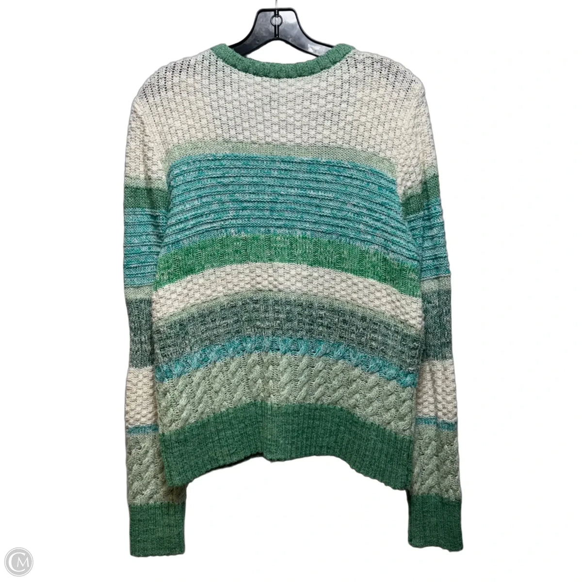 Sweater By Cabi In Blue & Cream, Size: M